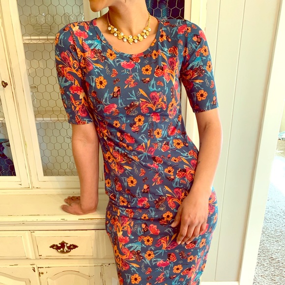 LuLa Roe Floral Dress - Picture 1 of 3